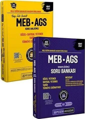 Pegem 2025 MEB-AGS Sözel-Sayısal Yetenek-Tarih-Türkiye Coğrafyası Konu + Soru Bankası 2 li Set - Pegem Akademi Yayıncılık