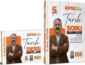 Retro 2025 KPSS Tarih 5Yüz Ders Notları + Soru Bankası 2 li Set - Mehmet Celal Özyıldız Retro Yayıncılık - Retro Yayıncılık