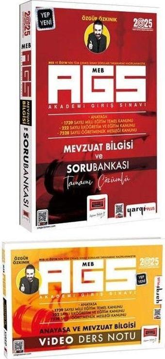 Yargı 2025 MEB-AGS Anayasa ve Mevzuat Bilgisi Video Ders Notu + Soru Bankası 2 li Set - Yargı Yayınları