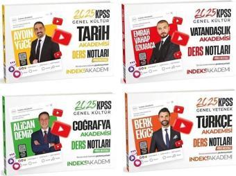 İndeks Akademi 2025 KPSS Türkçe+Tarih+Coğrafya+Vatandaşlık Akademisi Video Ders Notları 4 lü Set - İndeks Akademi Yayıncılık