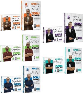 Retro 2025 KPSS Genel Yetenek Genel Kültür 5Yüz Ders Notları + Soru Bankası 10 lu Set Retro Yayıncılık - Retro Yayıncılık