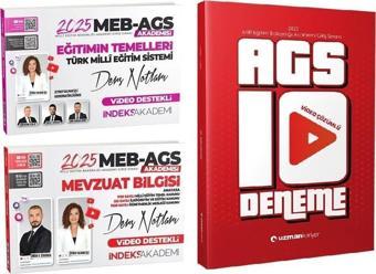 İndeks + Uzman 2025 MEB-AGS Akademisi Eğitimin Temelleri + Mevzuat Bilgisi Ders + Deneme 3 lü Set  - İndeks Akademi Yayıncılık
