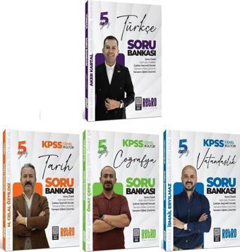 Retro 2025 KPSS Türkçe+Tarih+Coğrafya+Vatandaşlık Kültür 5Yüz Soru Bankası 4 lü Set Retro Yayıncılık - Retro Yayıncılık