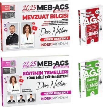 İndeks + Dizgi 2025 MEB-AGS Akademisi Eğitimin Temel + Mevzuat Bilgisi Ders + Çıkmış Sorular 4 lü - İndeks Akademi Yayıncılık