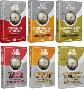 CBA  2025 KPSS Tarih+Coğrafya+Vatandaşlık Pusulası Konu + Soru Bankası 6 lı Set -  CBA Akademi