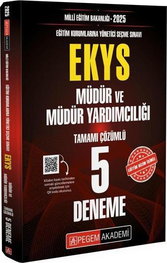 Pegem 2025 MEB EKYS Müdür ve Yardımcılığı 5 Deneme Pegem Akademi Yayınları - Pegem Akademi Yayıncılık