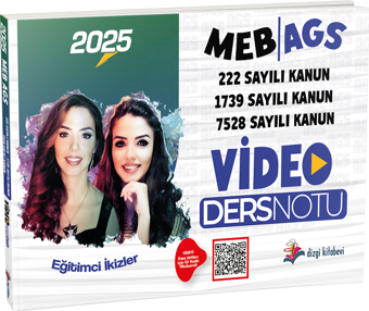 Dizgi 2025 MEB AGS Mevzuat Bilgisi Video Ders Notu - Eğitimci İkizler Dizgi Kitap - Dizgi Kitap Yayınları