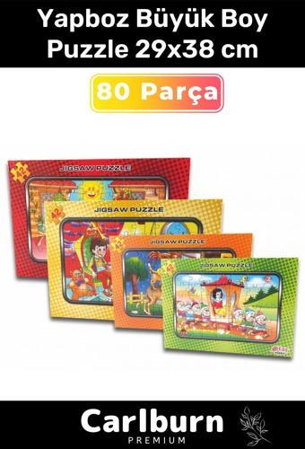 Özel Eğitici Zeka Geliştirici Öğretici El Göz Kordinasyonu 80 Parça Yapboz Büyük Boy Puzzle 29x38 cm