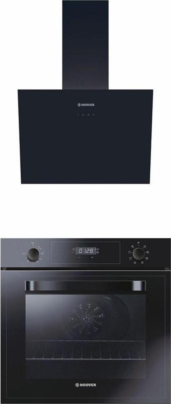 Hoover 2 li Ankastre Siyah Cam Set (HDG6C1GBTK-3051B)
