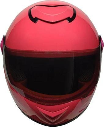 Motosiklet Çocuk Kaskı Full Face Pp Metreal Skull Pink