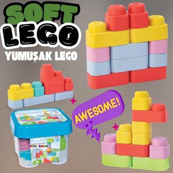 Yumuşak Soft Lego Seti 18 Parça - Büyük Yumuşak Bloklar - Büyük Soft Lego Oyuncakları - Yumuşak Lego