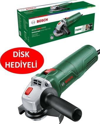 Bosch Spiral Avuç Içi Taşlama Sipral 750 Watt 115 Mm + 115 Mm Metal Kesme Diski Hediyeli