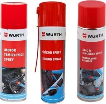 Würth Motor Ve Araç Içi Temizleme Sprey Ve Silikon Sprey