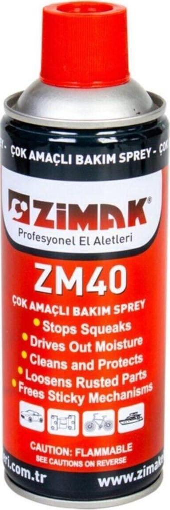 Zimak Çok Amaçlı Bakım Yağlama Pas Sökücü Sprey 400 Ml Zm40 Zmk-1287