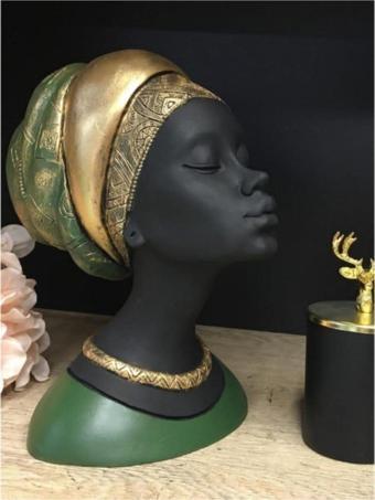 Arose Afrikalı Kadın Biblo