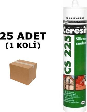 Ceresit Cs 225 Silikon Mastik Şeffaf 280 gr 25'li Koli