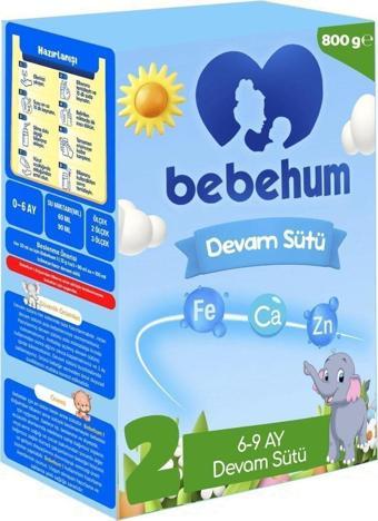 Bebehum 2 Devam Sütü 800 Gr 6-9 Ay