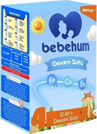Bebehum 4 Devam Sütü 800 Gr 12+ Ay
