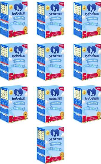 Bebehum 5 Devam Sütü 400 Gr 2 Yaş+ 10 Adet