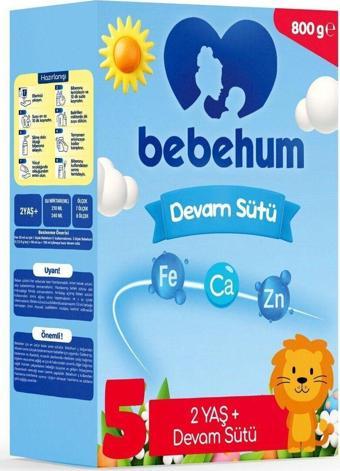 Bebehum 5 Devam Sütü 800 Gr 2 Yaş+