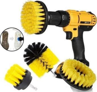 ZhlTools 3lü Matkap Ucu Banyo Küvet Duşakabin Araba Tekerliği Koltuk Yıkama Temizleme Fırçası Seti