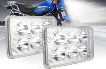 Hsgl Motorsiklet  Led far LED kare 6 Ledli CG far motosiklet araba Off-road kamyon 12V matrıx