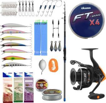 Yek Outdoor Profesyonel Hazır Olta Seti Dam Imax 4.20M 100-250G Surf Kamışı&Okuma JAW-55 Olta Makinesi
