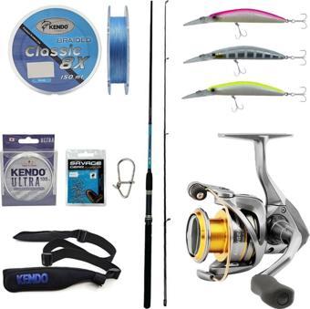 YekOutdoor Okuma Spin Olta Seti Okuma G-Power Spin 8' 240cm 15-40 gr 2 Parça Spin Kamışı&Okuma Avenger AV-3000 (5,0,1) 6