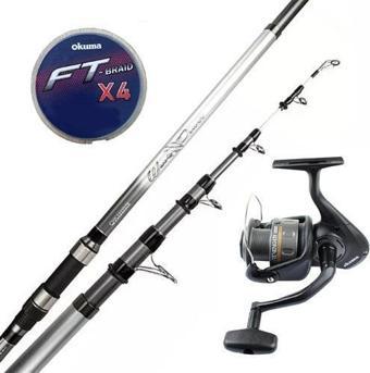 YekOutdoor Surf Kamışı Olta Takımı Okuma Wave Power Tele Surf 4.20 cm 100-200 gr 5 Parça Surf Kamışı- Okuma Revenger RV-