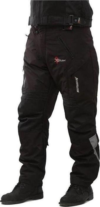 X-RIDER 1091 Cordura Full Korumalı Rüzgar Geçirmez Motosiklet Pantolonu S Beden Siyah