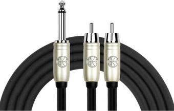 Kirlin 3mt. Y Kablo (1/4'' Mono Erkek - 2xRCA Erkek)