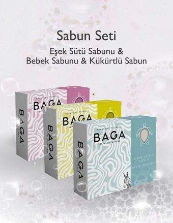 Baga Eşek Sütü Sabunu & Bebek Sabunu & Kükürtlü Sabun Seti