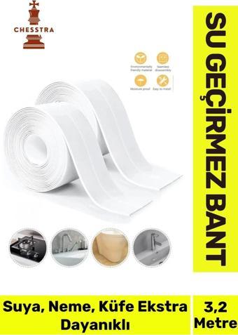 Özel Üretim Lavabo Tezgah Klozet Banyo Pencere Duş İzolasyon 3.2m Su Geçirmez Sızdırmaz Bant 1 Adet