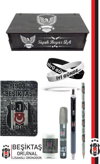 Beşiktaş Orijinal Lisanslı Kalem Bileklik Bloknot Kalemtıraş Silgi Hediyelik Set