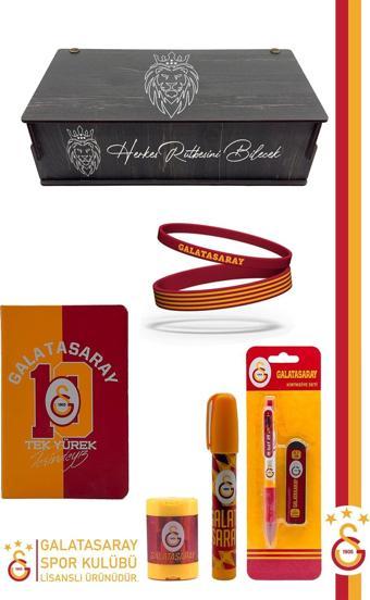 Galatasaray Orijinal Lisanslı Kalem Bileklik Bloknot Hediyelik Set