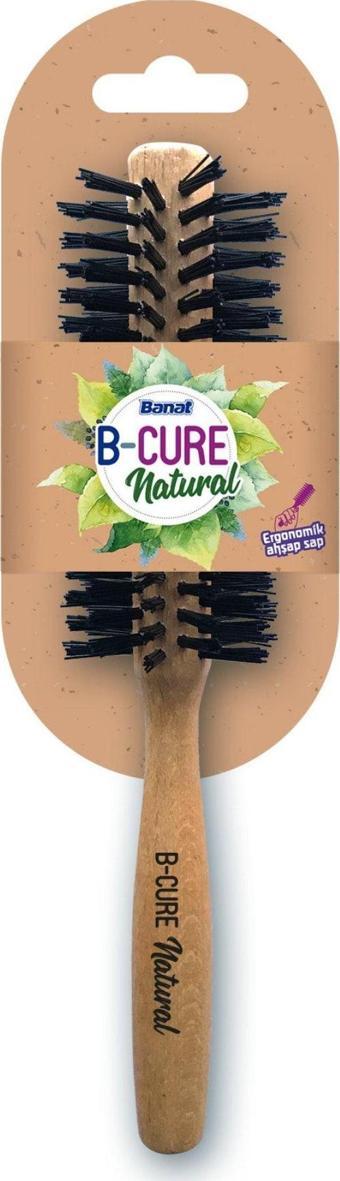 B-Cure Natural 614 Isıya Dayanıklı Uzun Ömürlü Ahşap Fön Fırçası