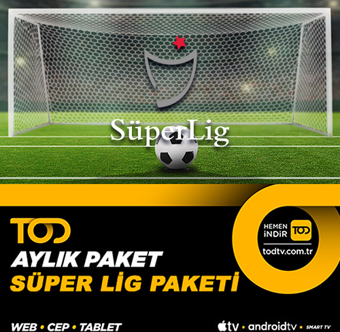 TOD Süper Lig Paketi - Aylık (web-cep-tablet-smart tv-android tv-apple tv)+Eğlence Paketi