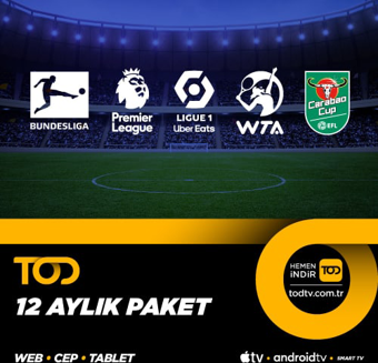 TOD Spor Extra+ Paketi - 12 Aylık (web-cep-tablet-smart tv-android tv-apple tv)