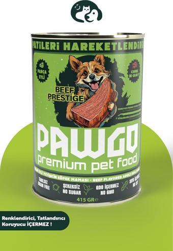 Pawgo Beef Prestige | Sığır Etli | Premium | Yetişkin | Parça Etli | Köpek Yaş Mama | 415G