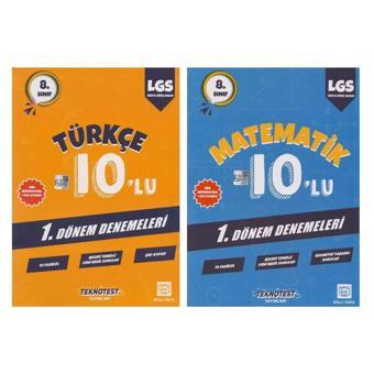 Teknotest LGS 1. Dönem Türkçe Matematik 10lu Deneme Seti 2 Kitap - Günay Yayınları