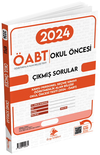 Dizgi Kitap ÖABT Okul Öncesi Öğretmenliği 2024 Sınavı Çıkmış Sorular Çözümlü Dizgi Kitap Yayınları - Dizgi Kitap Yayınları