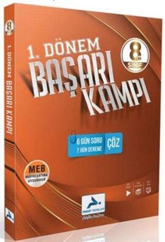 Paraf 8. Sınıf 1. Dönem Başarı Kampı Paraf Yayınları - PRF Paraf Yayınları