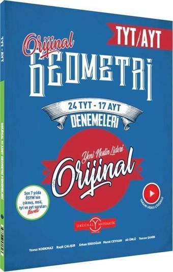 Orijinal Yayınları TYT AYT Geometri 24 TYT 17 AYT Deneme - Orijinal Yayınları