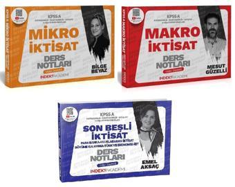 İndeks Akademi 2025 KPSS A Grubu Mikro + Makro + İktisat Son Beşli Video Ders Notları 3 lü Set - İndeks Akademi Yayıncılık