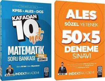 İndeks 2025 ALES Matematik Soru Bankası + Sözel Yetenek 5 Deneme 2 li Set - İndeks Akademi Yayıncılık