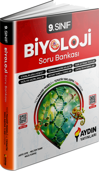 Aydın Yayınları 9. Sınıf 2025 Biyoloji Soru Bankası - Aydın Yayınları