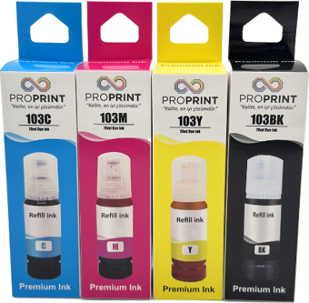 ProPrint Epson L1210 4 Renk Muadil Mürekkep 103 - 70 ML