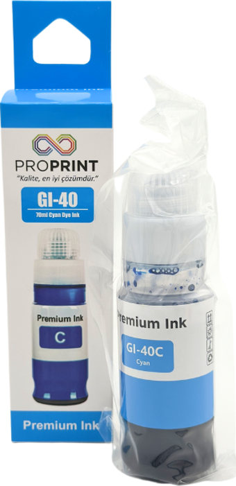 ProPrint Canon GI-40 Mavi Muadil Mürekkep 70 ML GM2040-G6040-G5040