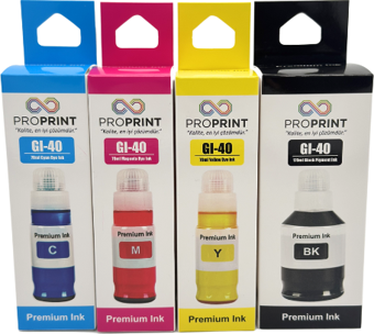 ProPrint Canon GI-40 Muadil Mürekkep Seti 4 Renk Siyah 170ML Renkliler 70 ML - G5040