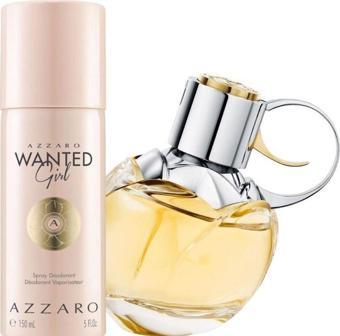 Azzaro Wanted Girl EDP 80 ml + Deodorant 150 ml Kadın Parfüm Seti